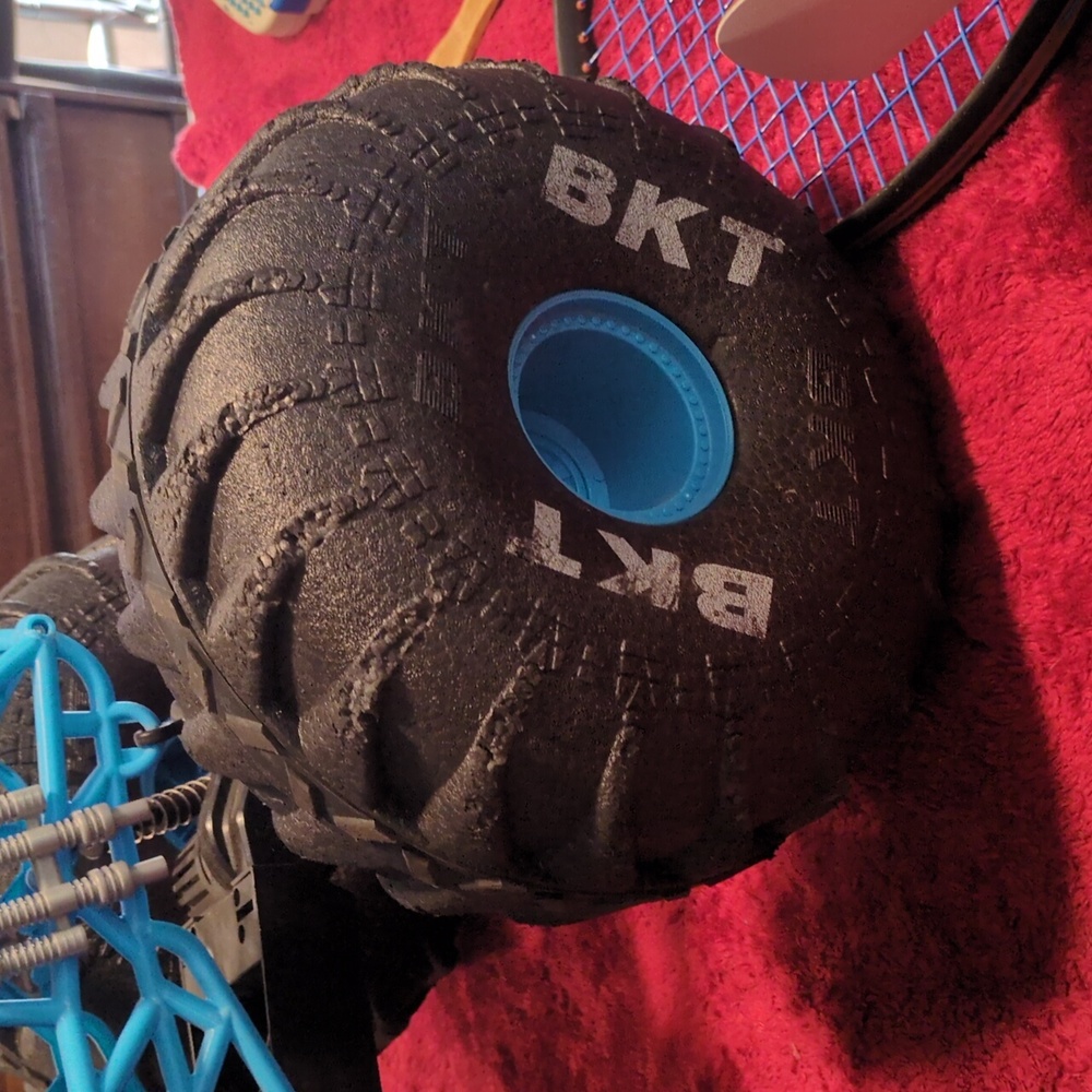 Monster Truck Toy with Blue and White Design - Picture 4 of 6